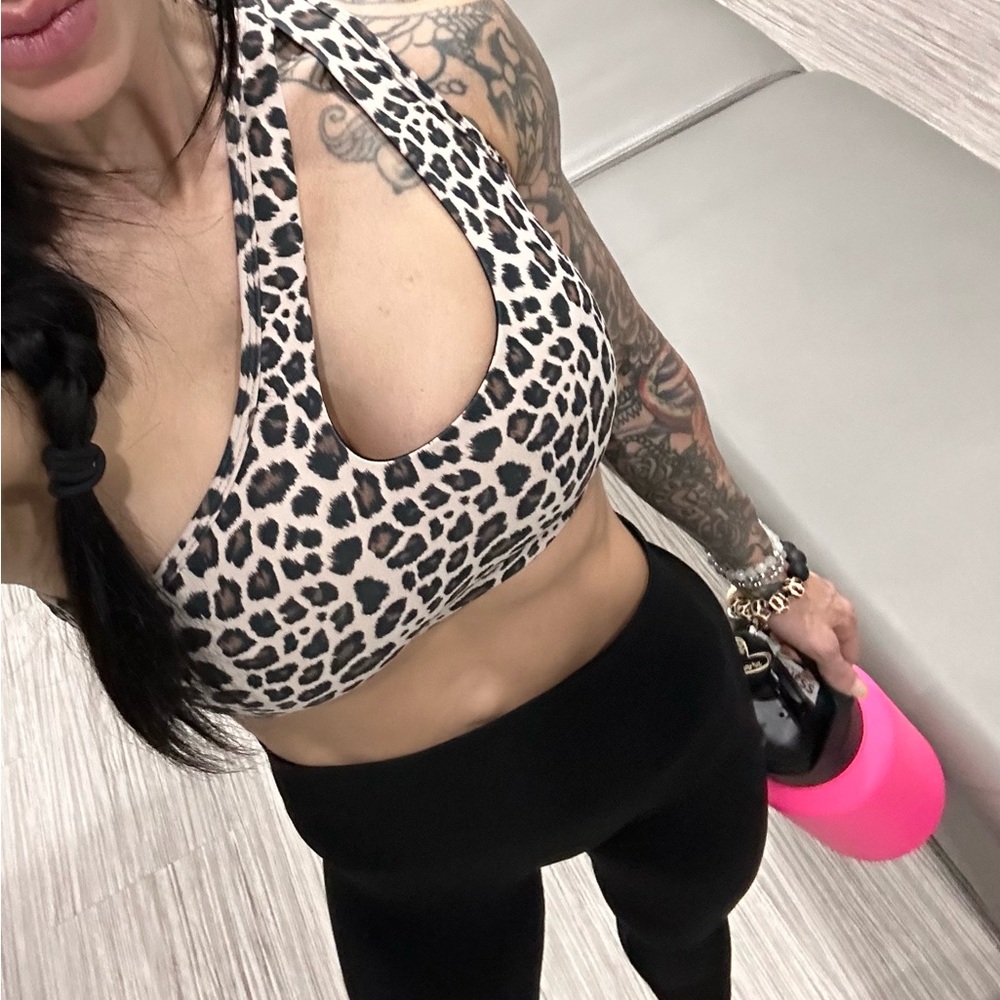 Leopard Print Sports Bra